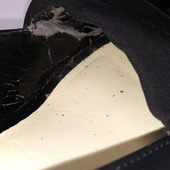 Ellen Tracy | Black Open Toe Wedges Sz 9.5 - Picture 3 of 6